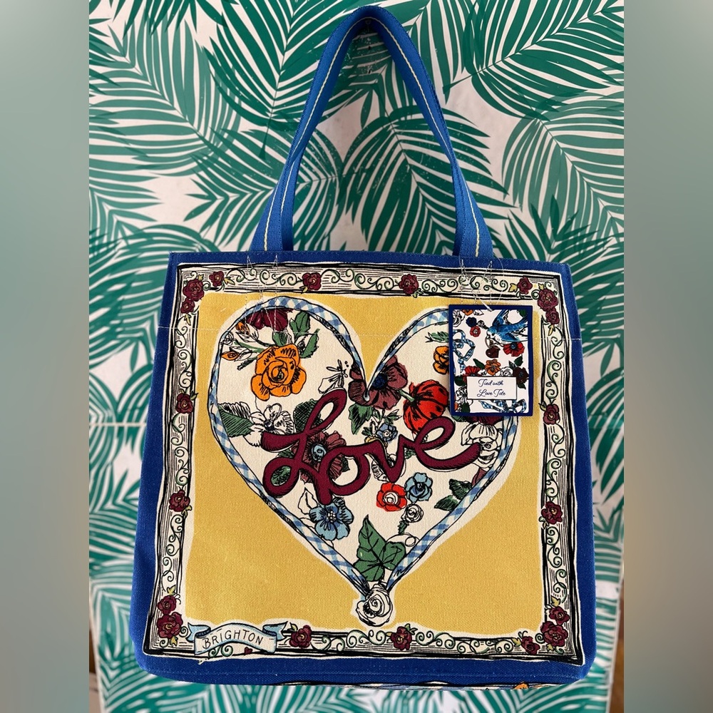 The Brighton Tied w/ Love Tote bag canvas ❤️ design inspo by Tom Clancy Sketch